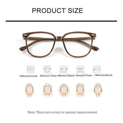 Women's Olive Green Square Glasses with Case