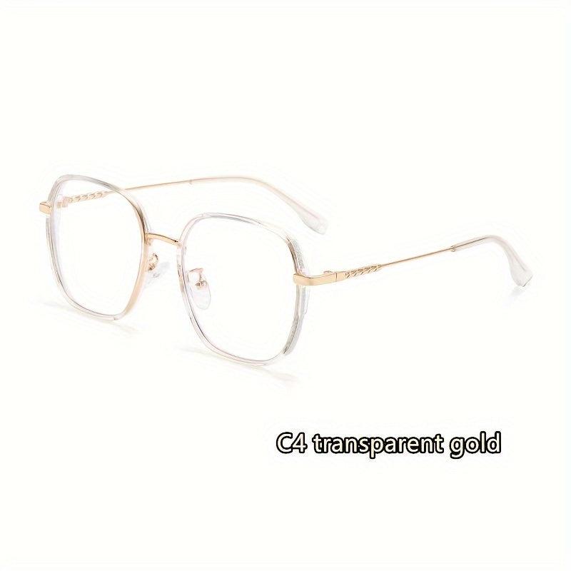 Retro Polygon Metal Blocking Glasses for Computer Reading