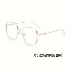 Retro Polygon Metal Blocking Glasses for Computer Reading