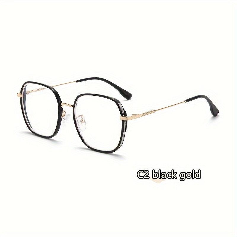 Retro Polygon Metal Blocking Glasses for Computer Reading