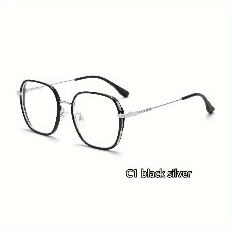 Retro Polygon Metal Blocking Glasses for Computer Reading