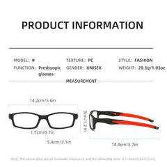 PC Squared Frame Presbyopia Reading Glasses