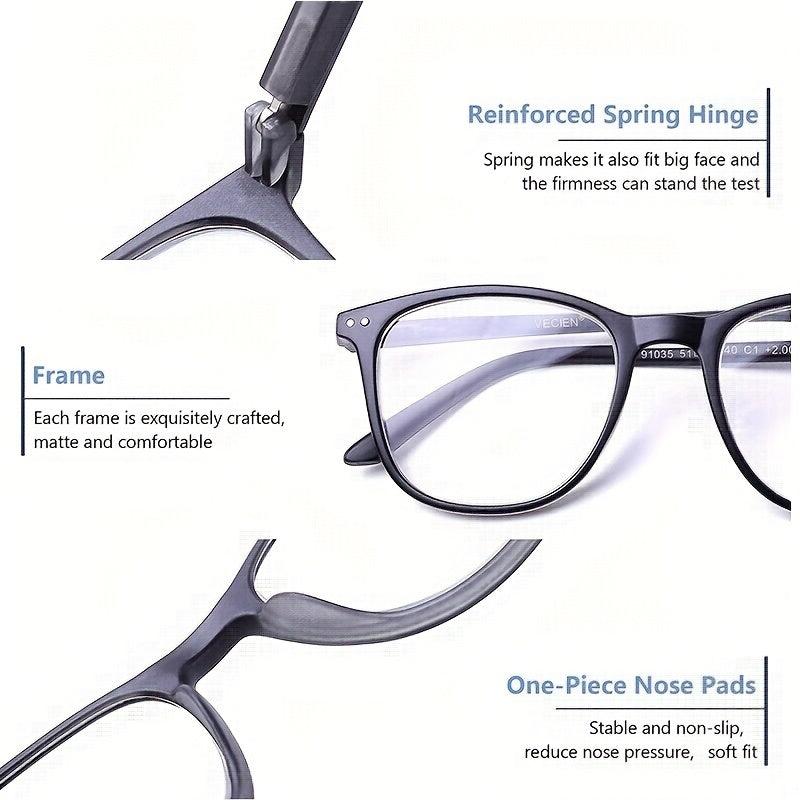 Matte Square Reading Glasses for Men & Women