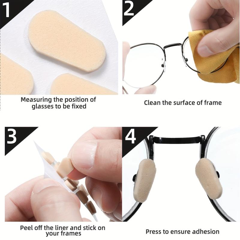 24 Pairs Soft Foam Nose Pads Non Slip Adhesive for Glasses Sunglasses Reading
