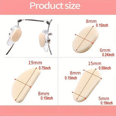 24 Pairs Soft Foam Nose Pads Non Slip Adhesive for Glasses Sunglasses Reading