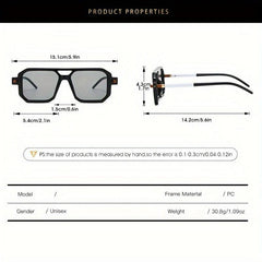 Vintage Square 70s Aviator Sunglasses Classic Frame