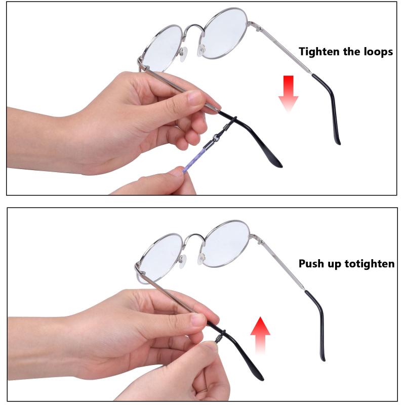 5pcs Leather Eyeglass Straps Non Slip Spectacles Cord Retainer Lanyard