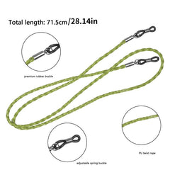 5pcs Leather Eyeglass Straps Non Slip Spectacles Cord Retainer Lanyard