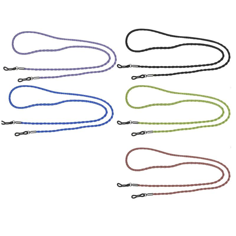 5pcs Leather Eyeglass Straps Non Slip Spectacles Cord Retainer Lanyard