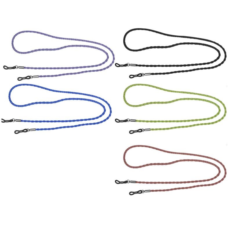 5pcs Leather Eyeglass Straps Non Slip Spectacles Cord Retainer Lanyard