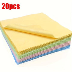 20pcs Microfiber Eyewear Cloth Cleaning Cloths for Glasses Camera Lenses Silverw
