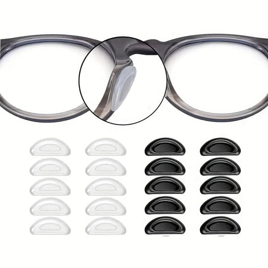 10 Pairs Eyes Silicone Nose Pads Adhesive Anti-drop Glasses Sunglasses Rests
