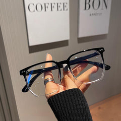 Light Blocking Square Glasses Men Women Clear Lens