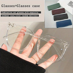 Light Blocking Square Glasses Men Women Clear Lens