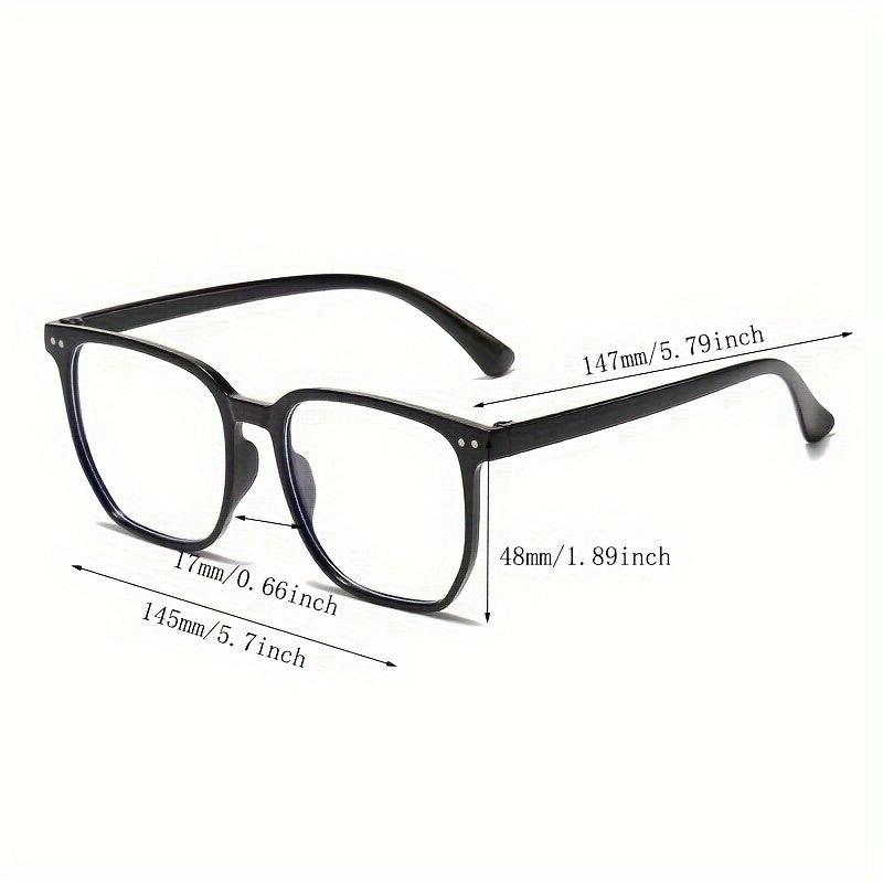 Light Blocking Square Glasses Men Women Clear Lens