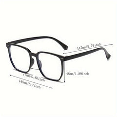 Light Blocking Square Glasses Men Women Clear Lens