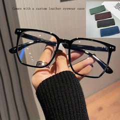 Light Blocking Square Glasses Men Women Clear Lens