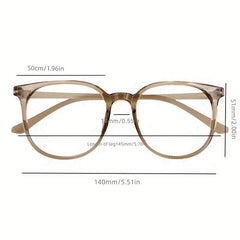 Retro Large Round Frame Myopia Glasses