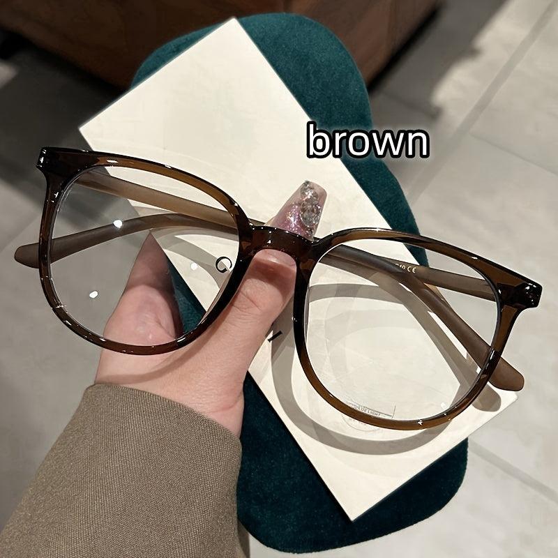 Retro Large Round Frame Myopia Glasses