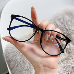 Gaming Glasses Oversized Round Frame Light Blocking Clear Lens Glasses