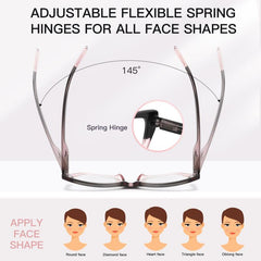 Women's Butterfly Frame Computer Readers Light Blocking Glasses