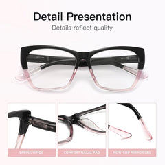 Women's Butterfly Frame Computer Readers Light Blocking Glasses