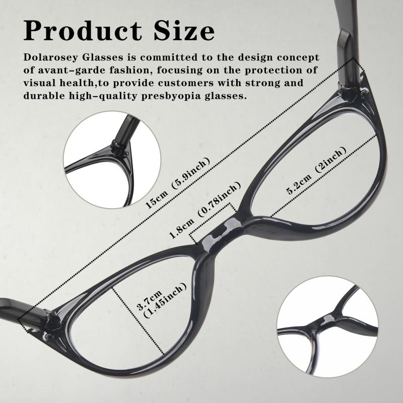 Retro Cat Eye Reading Glasses Bright Finish Readers 1.0-4.0