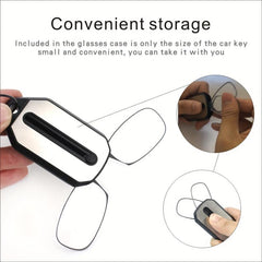 Keychain Nose Clip Glasses Mini Portable Magnifier 1.0-3.0 Diopter Men Women