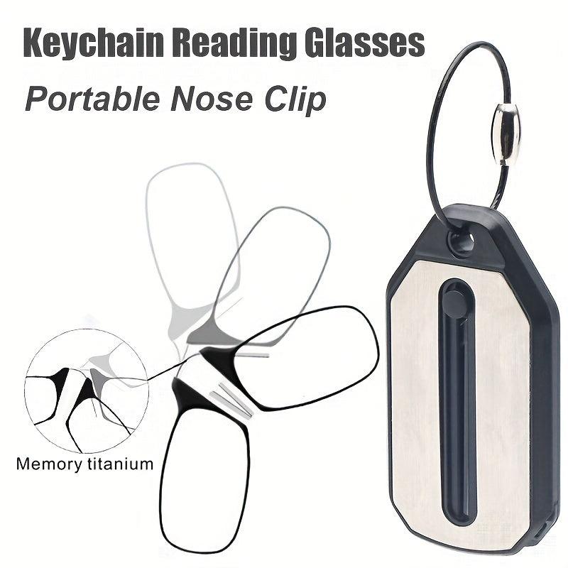 Keychain Nose Clip Glasses Mini Portable Magnifier 1.0-3.0 Diopter Men Women
