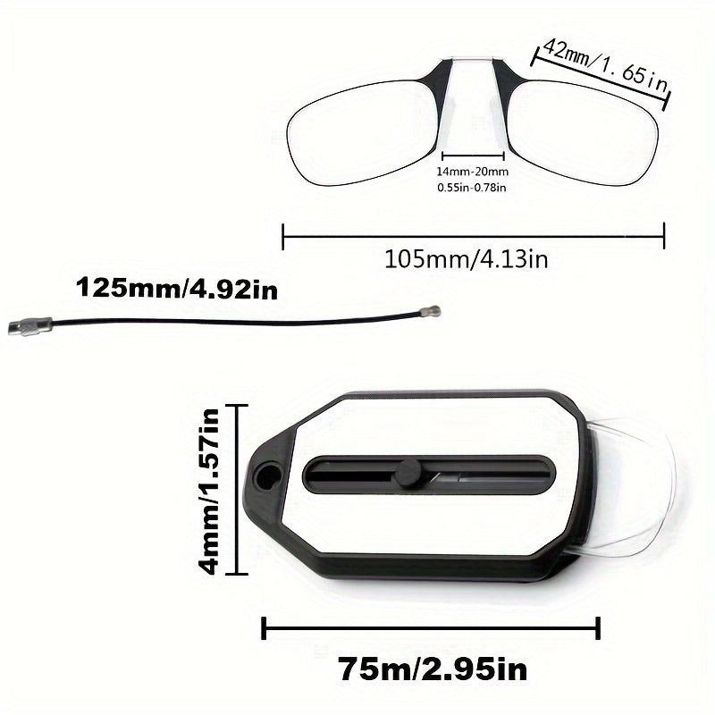Keychain Nose Clip Glasses Mini Portable Magnifier 1.0-3.0 Diopter Men Women