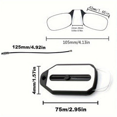 Keychain Nose Clip Glasses Mini Portable Magnifier 1.0-3.0 Diopter Men Women