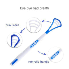 2pcs Tongue Scraper for Oral Care - Silicone Tongue Cleaners