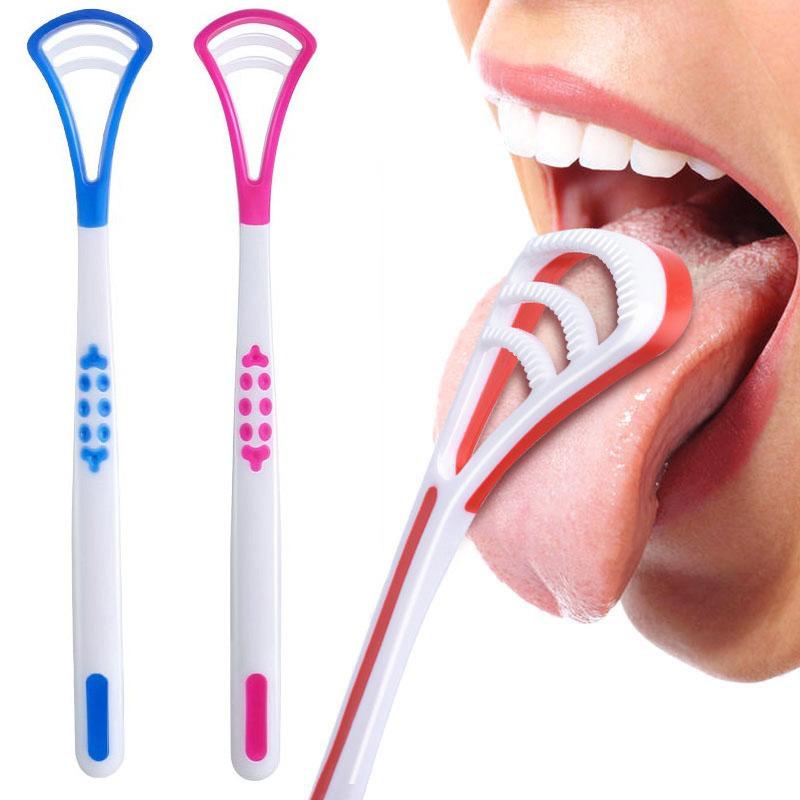 2pcs Tongue Scraper for Oral Care - Silicone Tongue Cleaners