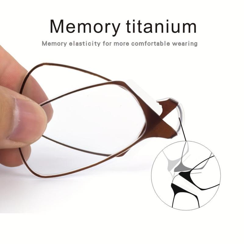 Legless Nose Clip Reading Glasses Portable Magnifier Diopter 1.0