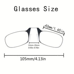 Legless Nose Clip Reading Glasses Portable Magnifier Diopter 1.0