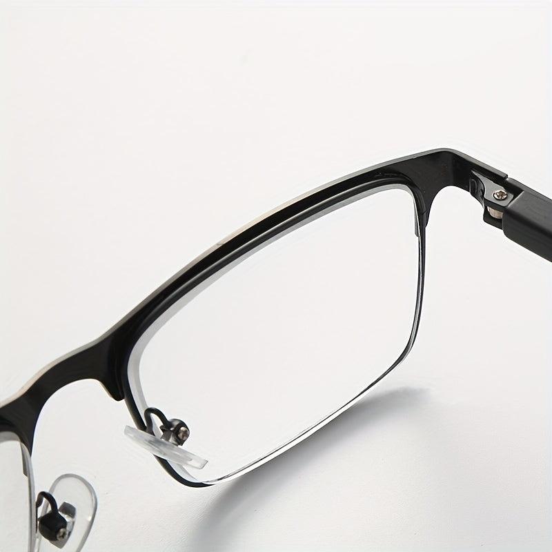 Men's Business Reading Glasses Full Frame Anti Fatigue Metal Frame Eyewear