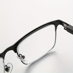 Men's Business Reading Glasses Full Frame Anti Fatigue Metal Frame Eyewear