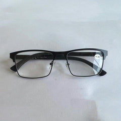 Men's Business Reading Glasses Full Frame Anti Fatigue Metal Frame Eyewear