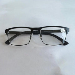 Men's Business Reading Glasses Full Frame Anti Fatigue Metal Frame Eyewear