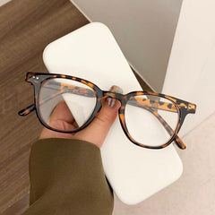 Round Anti Light Glasses Retro Transparent Lens