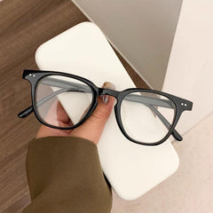 Round Anti Light Glasses Retro Transparent Lens
