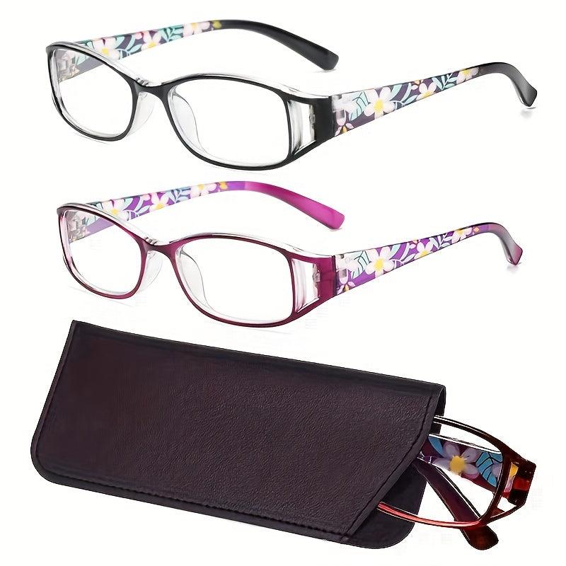 Stylish Retro Presbyopic Glasses with Light Blocking & Storage Bag