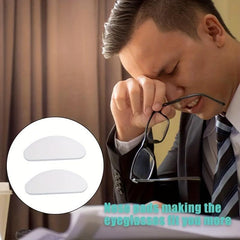 20 Pairs Clear Silicone Nose Pads for Glasses - Non-Slip Adhesive Lense