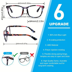 Light Blocking Reading Glasses For Men Women Oversized Computer Readers
