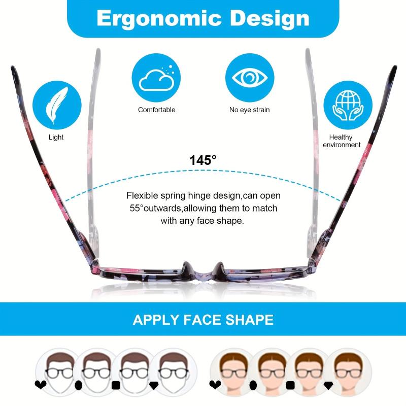 Light Blocking Reading Glasses For Men Women Oversized Computer Readers