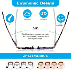 Light Blocking Reading Glasses For Men Women Oversized Computer Readers