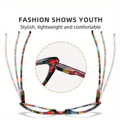 Broken Flower Cat Eyes Anti Light Glasses Clear Lenses