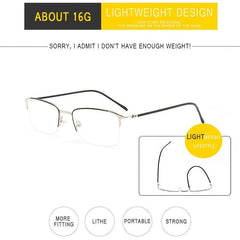 High-End Anti-Light Reading Glasses - Stainless Steel Construction