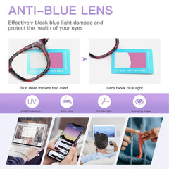 Light Blocking Square Computer Readers Reduce Glare & UV Rays