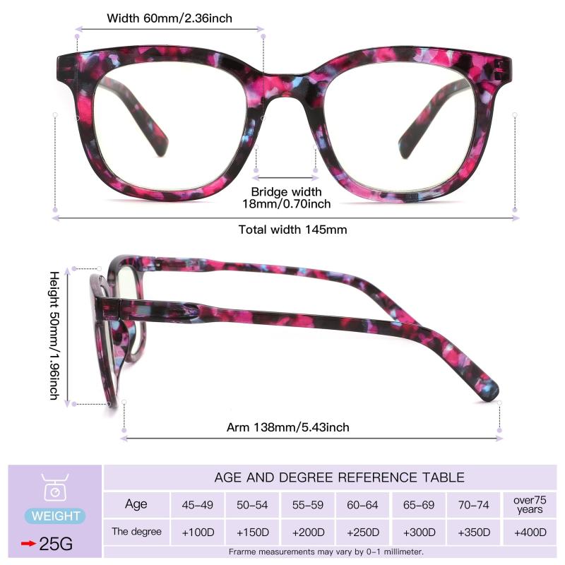 Light Blocking Square Computer Readers Reduce Glare & UV Rays